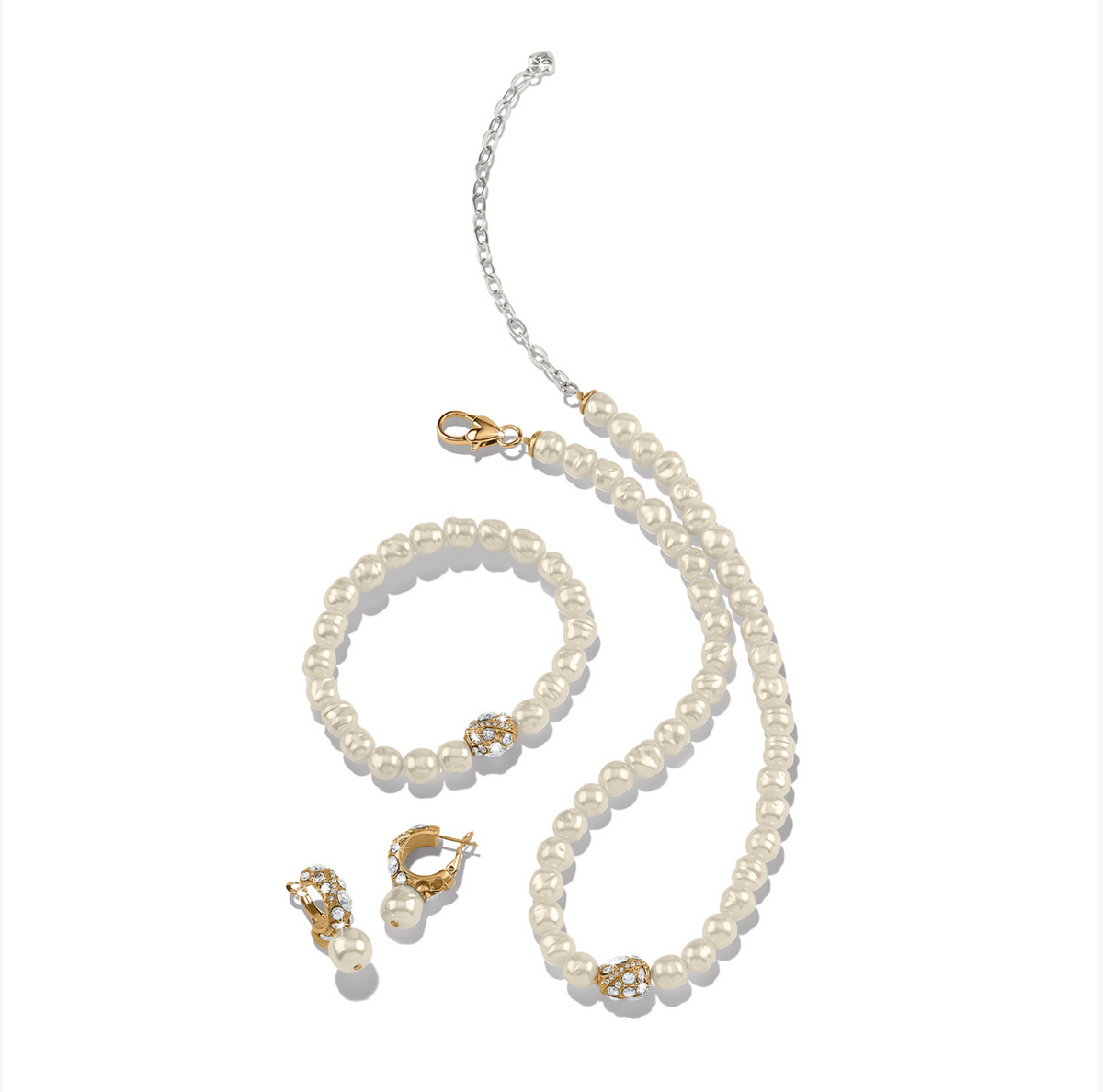 Trust Your Journey Double Pearl Stretch Bracelet