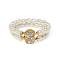 Trust Your Journey Double Pearl Stretch Bracelet