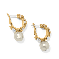 Trust Your Journey Pearl Hoop Earrings