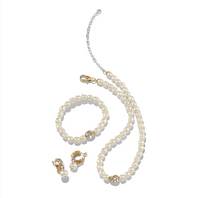 Trust Your Journey Pearl Hoop Earrings