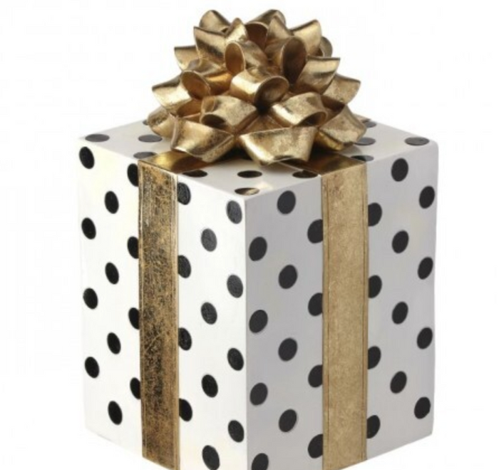 14" RESIN GIFT PACKAGE W/BOW