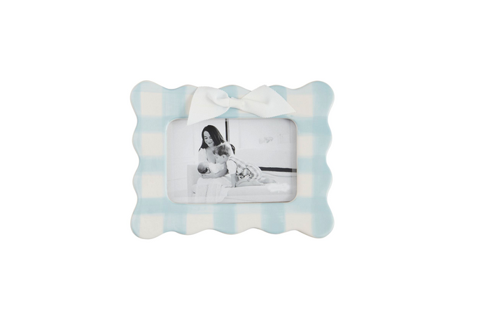 Horizontal Blue Bow Frame