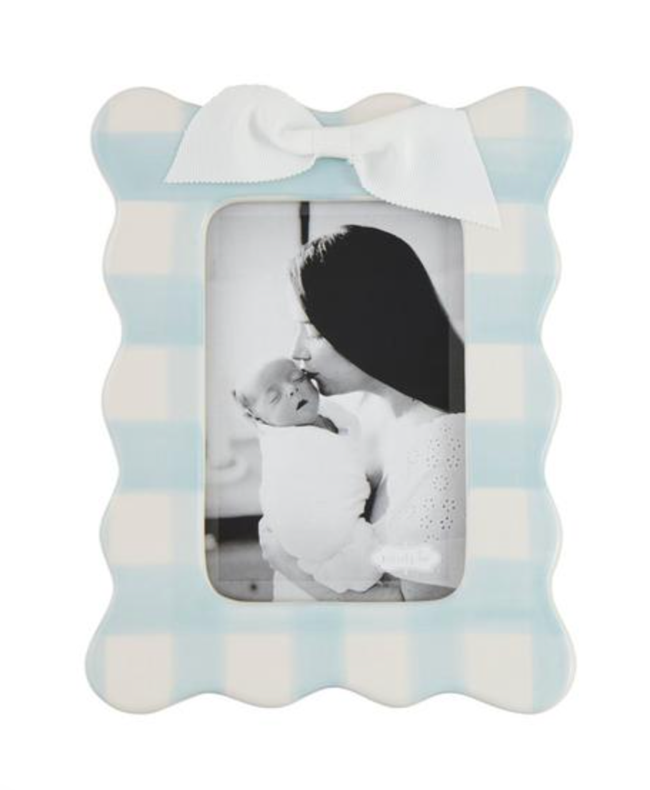 Vertical Blue Bow Frame