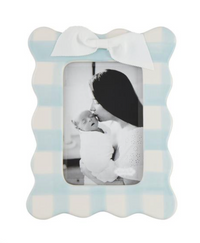 Vertical Blue Bow Frame