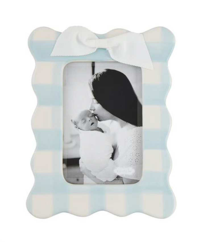Vertical Blue Bow Frame