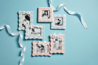 Vertical Blue Bow Frame