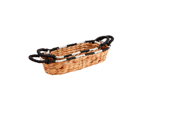 Black & White Edge Bread Basket Set