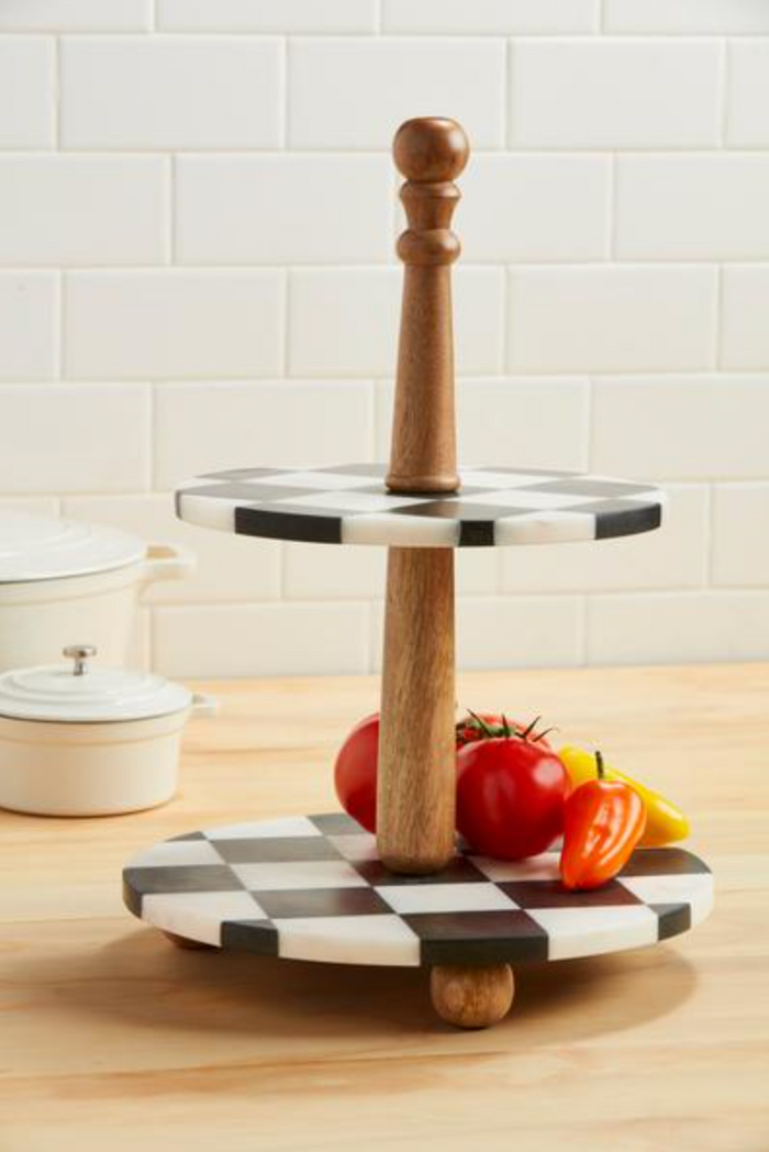 Checkered Marble Tiered Server