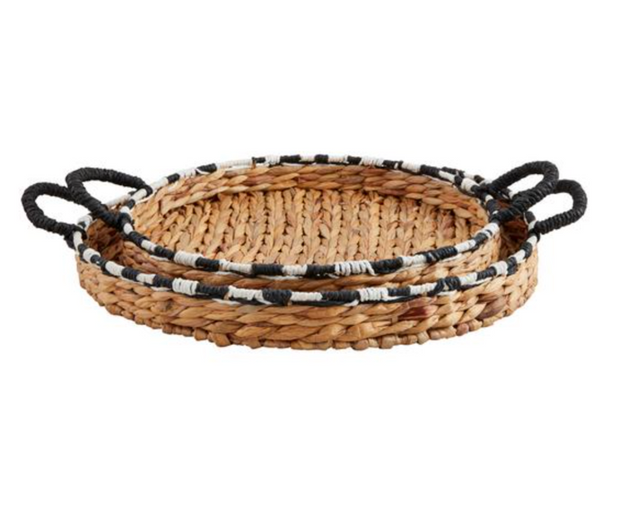Stripe Edge Woven Trays
