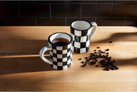 Small Check Bistro Mugs