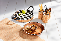 Stripe Woven Utensil Holder