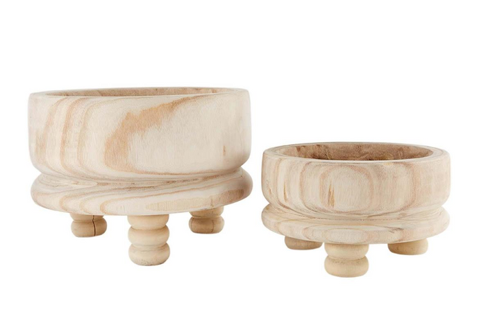 Paulownia Footed Bowl Set