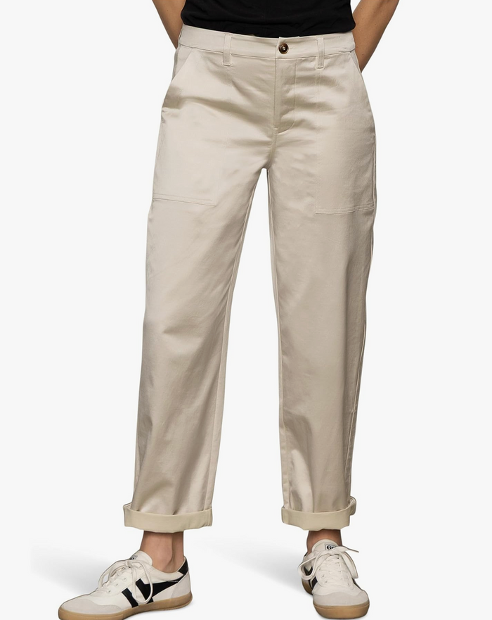 Sateen Tapered Pant Mother Of Pearl
