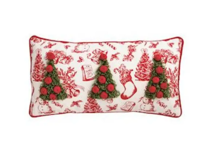 Tree Embellished Pillow