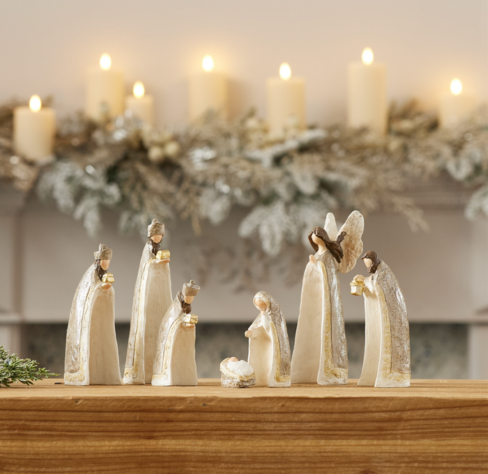 Nesting Mini Nativity Figures Set of 7