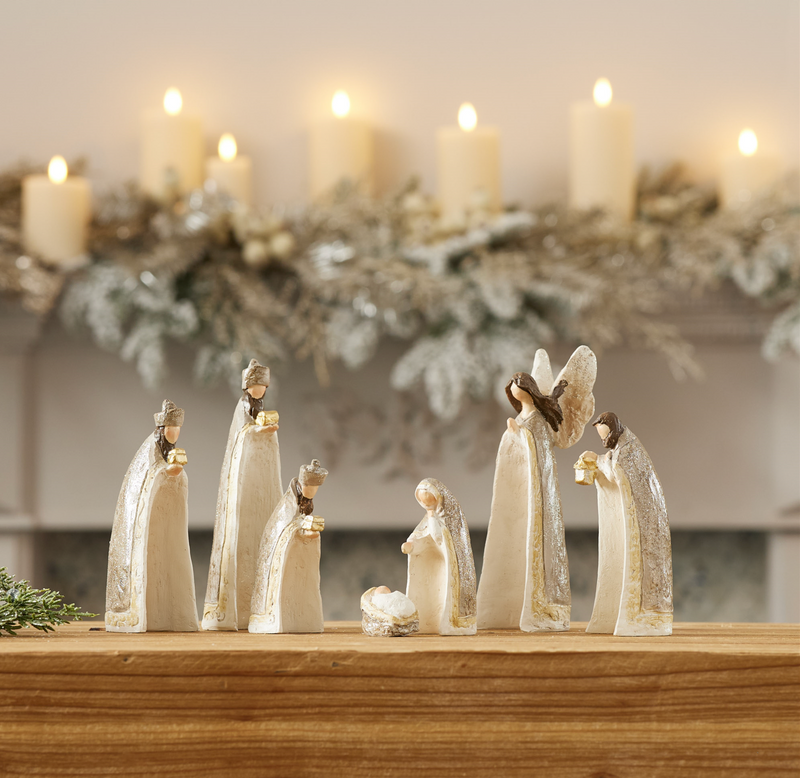 Nesting Mini Nativity Figures Set of 7