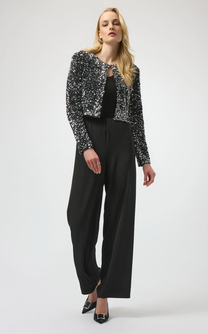 Sequined Velvet Cropped Cover-Up