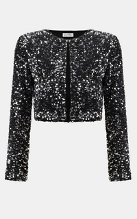 Sequined Velvet Cropped Cover-Up