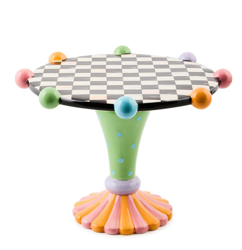 Trick or Treat Ceramic Pedestal Platter