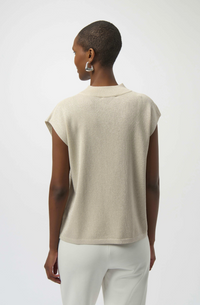 Sweater Knit Sleeveless Pullover with Iron-On Detail