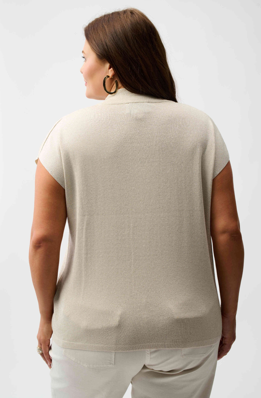 Sweater Knit Sleeveless Pullover with Iron-On Detail