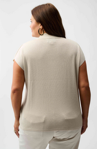 Sweater Knit Sleeveless Pullover with Iron-On Detail