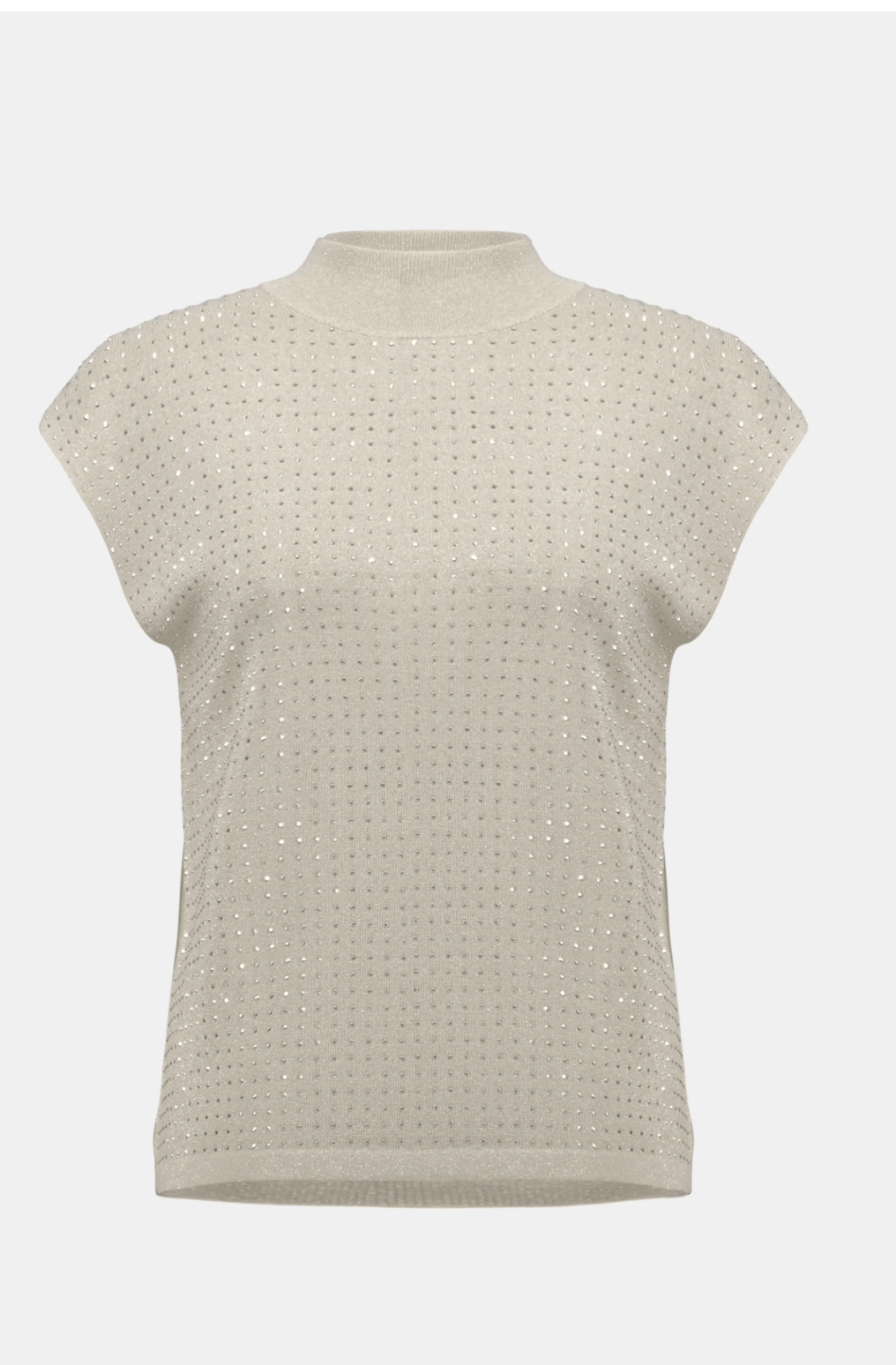 Sweater Knit Sleeveless Pullover with Iron-On Detail