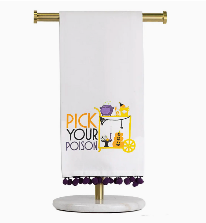 Pick Your Poison Pom Pom Hand Towel