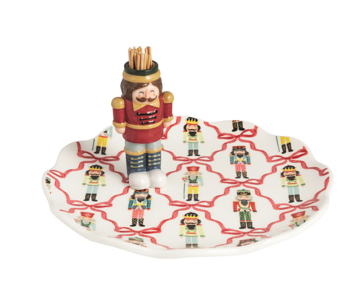 Nutcracker Toothpick Plate Set