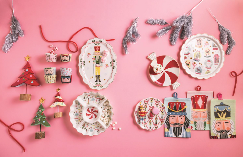 Nutcracker Toothpick Plate Set