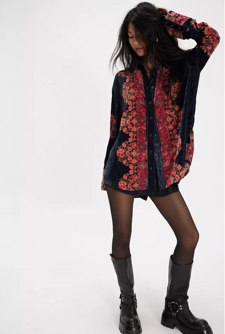 We The Free One Night Velvet Top