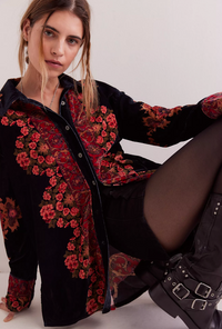 We The Free One Night Velvet Top