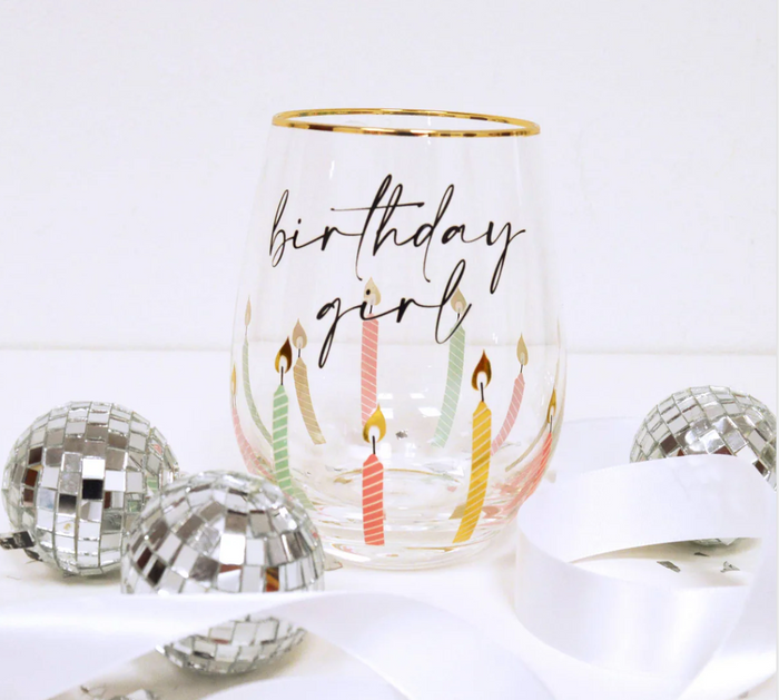 Birthday Girl Stemless Wine Glass