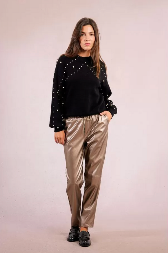 Beaded sweatshirt sweater