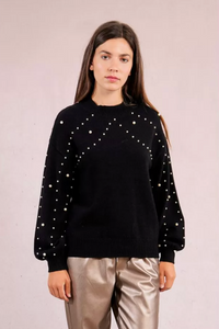 Beaded sweatshirt sweater