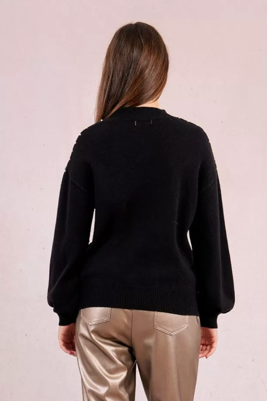Beaded sweatshirt sweater