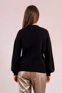Beaded sweatshirt sweater