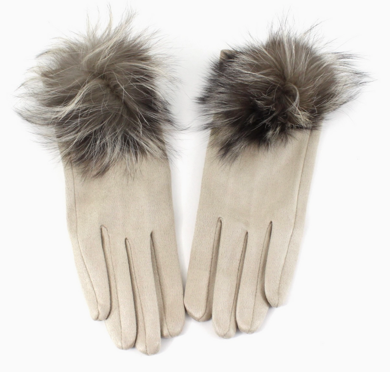Extra Furry Pom Pom Gloves