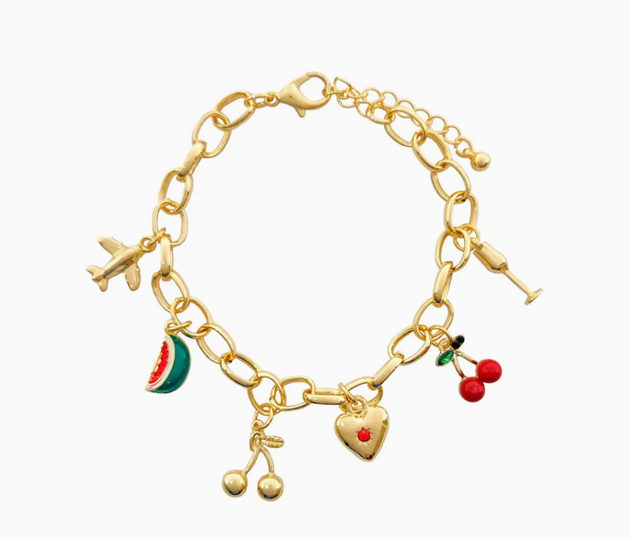 Cherry/Watermelon/Heart/Toy Plane/Wine Glass Bracelet