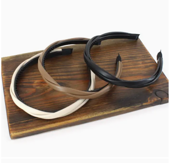 Handmade Twisted Faux Leather Headbands