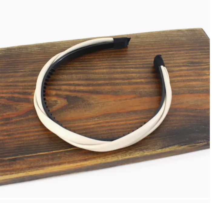 Handmade Twisted Faux Leather Headbands