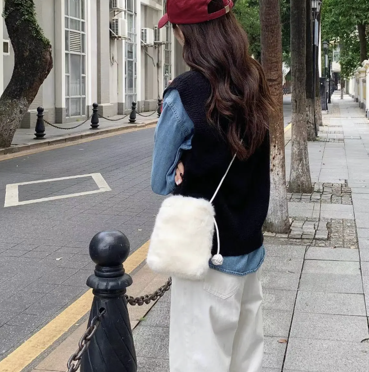 Faux Fur Crossbody Bag