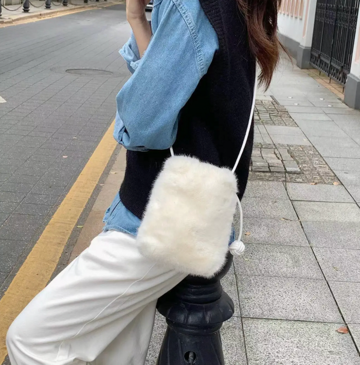 Faux Fur Crossbody Bag