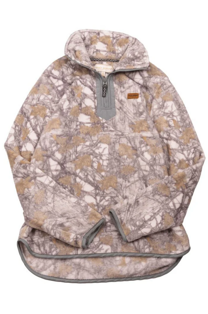 Quarter Zip Camo White Pullover Sweater Jacket