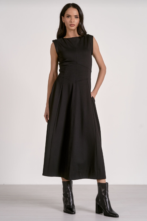 Midi Sleeveless Flair Dress
