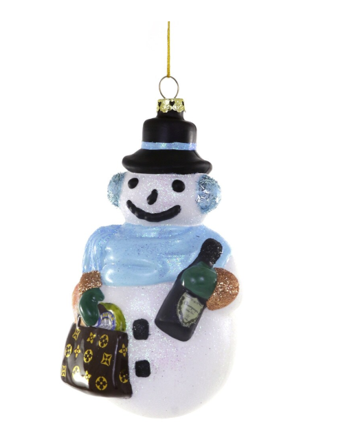 CHIC SNOWMAN ORNAMENT