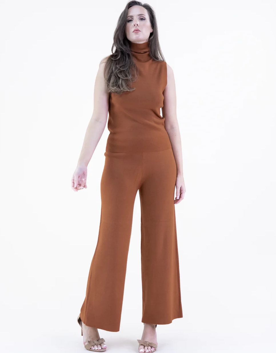 Sleeveless Turtle Neck Top