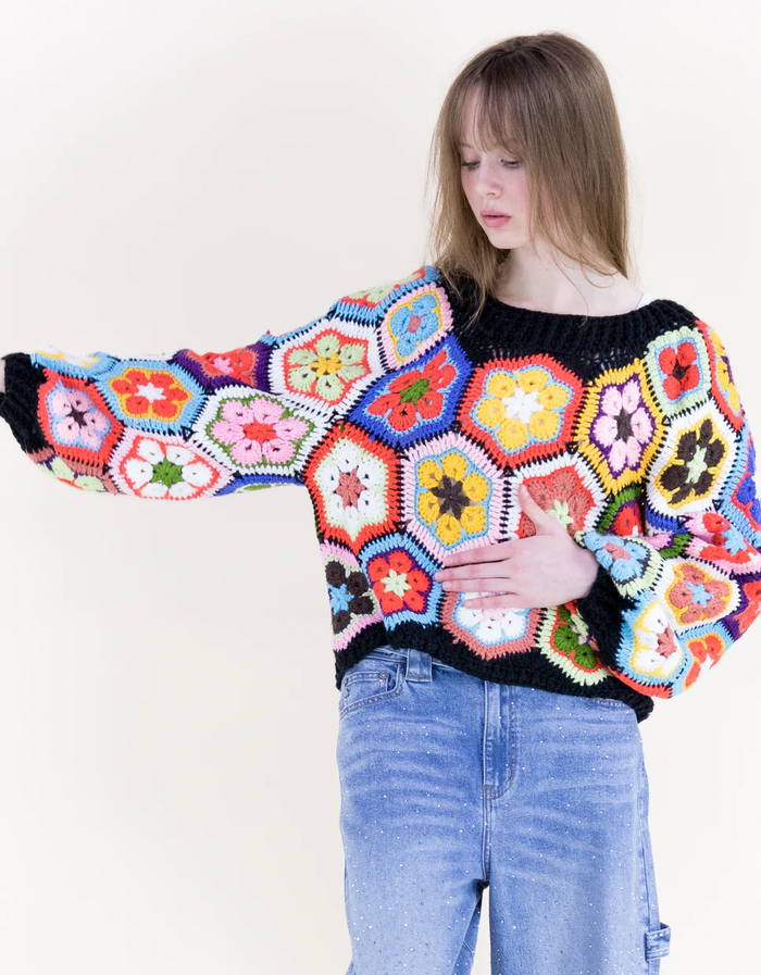 Flowerchild Chunky Knit Sweater