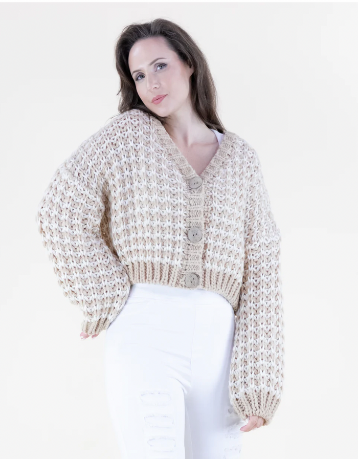 Chunky Knit Cropped Cardigan