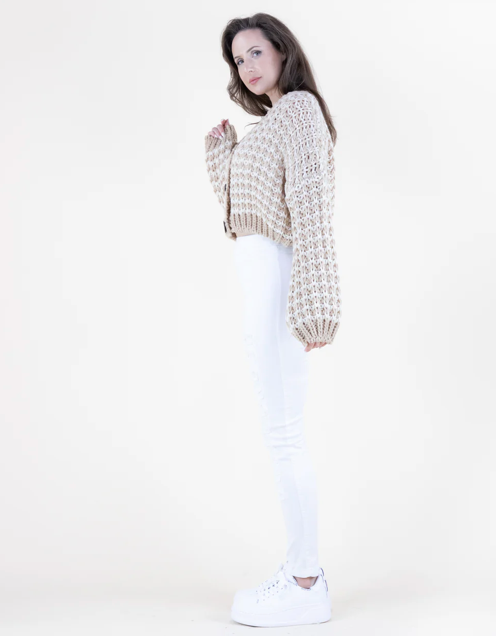 Chunky Knit Cropped Cardigan
